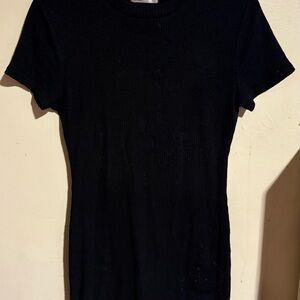 Elegant Black Short Sleeve Women's dress